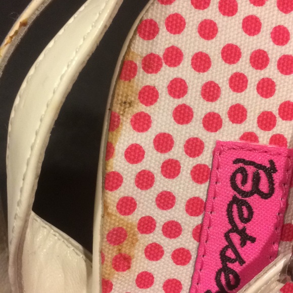 New Betsey Johnson Barbie Barbiecore Pink Polka Dot Bow Heels 7.5 - Picture 3 of 5